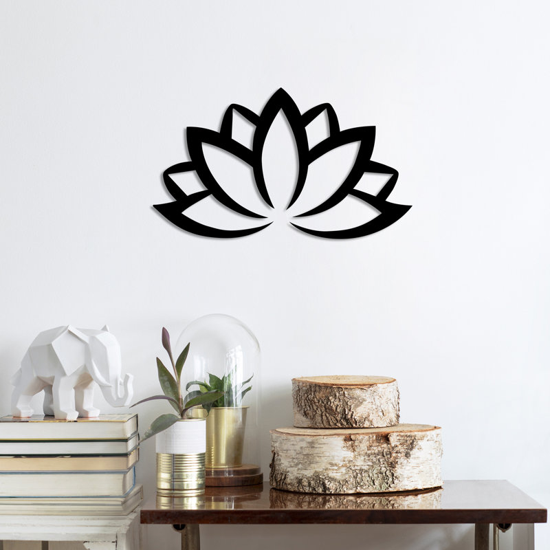 Wall Decor on Metal, Black