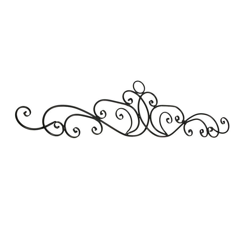 Décoration murale de fenêtre en forme de porte à volutes