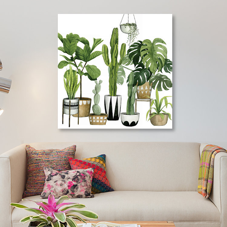 «Plant Haven I», impression sur toile, H 18 po x l 18 po x P 1,5 po, Toile tendue, Pas de tapis