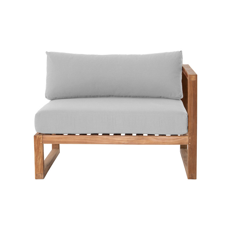 Venice Outdoor Teak One Arm Lounge Chair, Natural