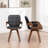 Braiden Set of 2 Swivel Faux Leather Bentwood Dining Chair-279018570