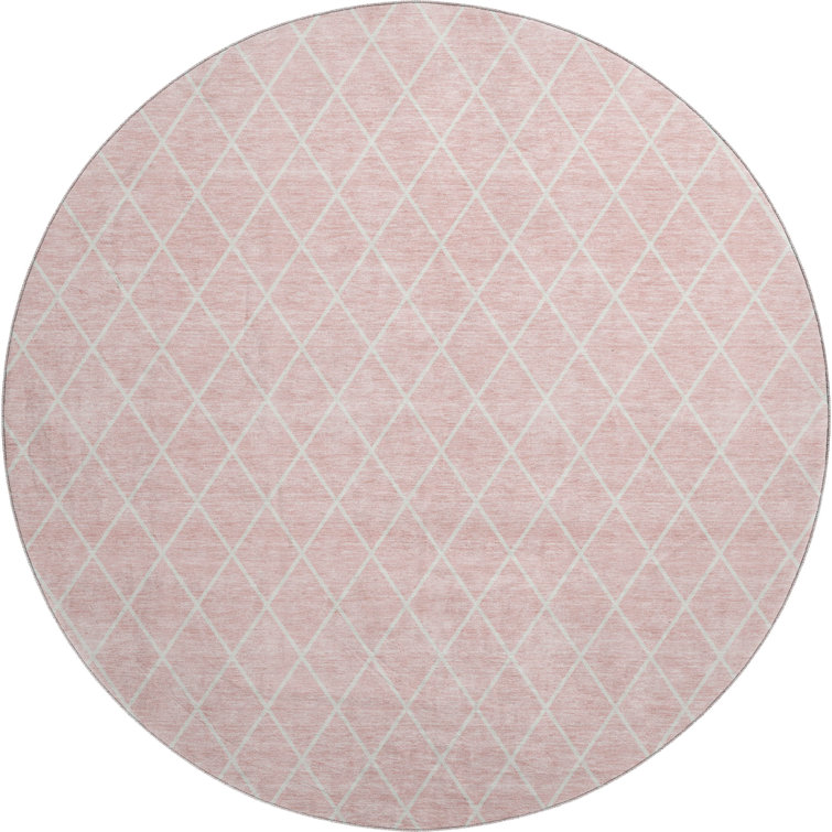 Premium Machine Washable Prisco Pink Rug