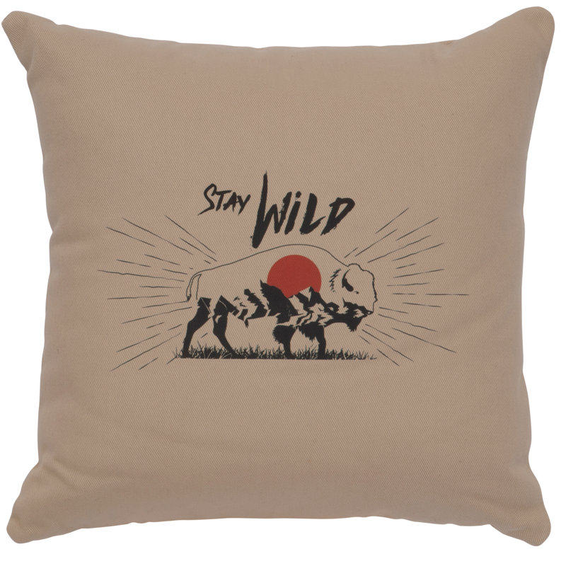 Coussin Wooded River Image - Stay Wild - Albâtre en coton, Albâtre