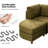 Dayman 125"W 6-Piece Modern Storage Convertible Sectional Sofa With End Table-124360549