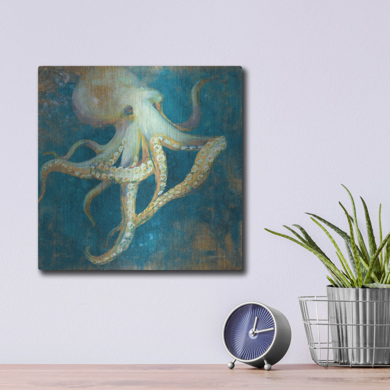 Art mural luxueux «Ocean Octopus» par Danhui Nai