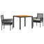 2 - Person Patio Dining Set Rectangular Table with Cushions Included