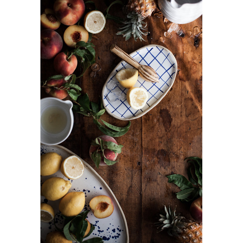 Stoneware Platter, Small: 10" X 6"