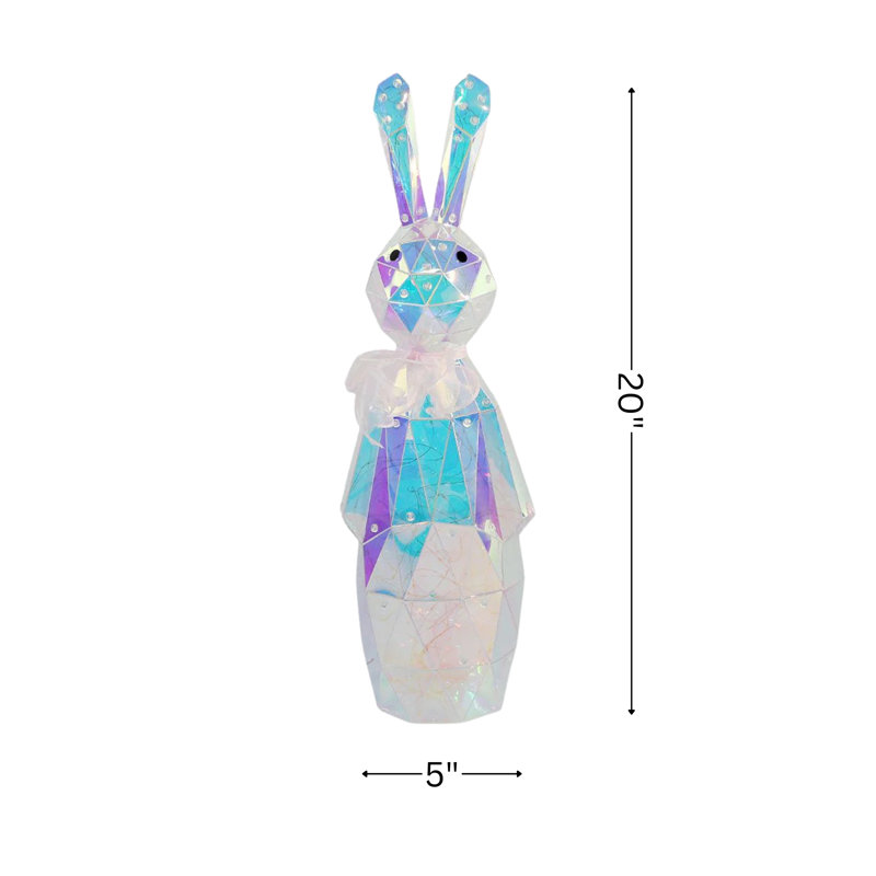 Prismatic Iridescent Spring Easter Bunny 20in - Alex