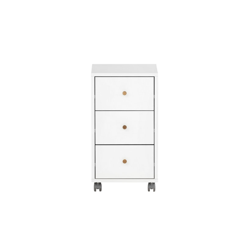 Keyarie 32.6cm Wide 3 -Drawer Mobile File Cabinet, White