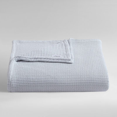 Calvin Klein Honeycomb Cotton Solid Reversible Blanket