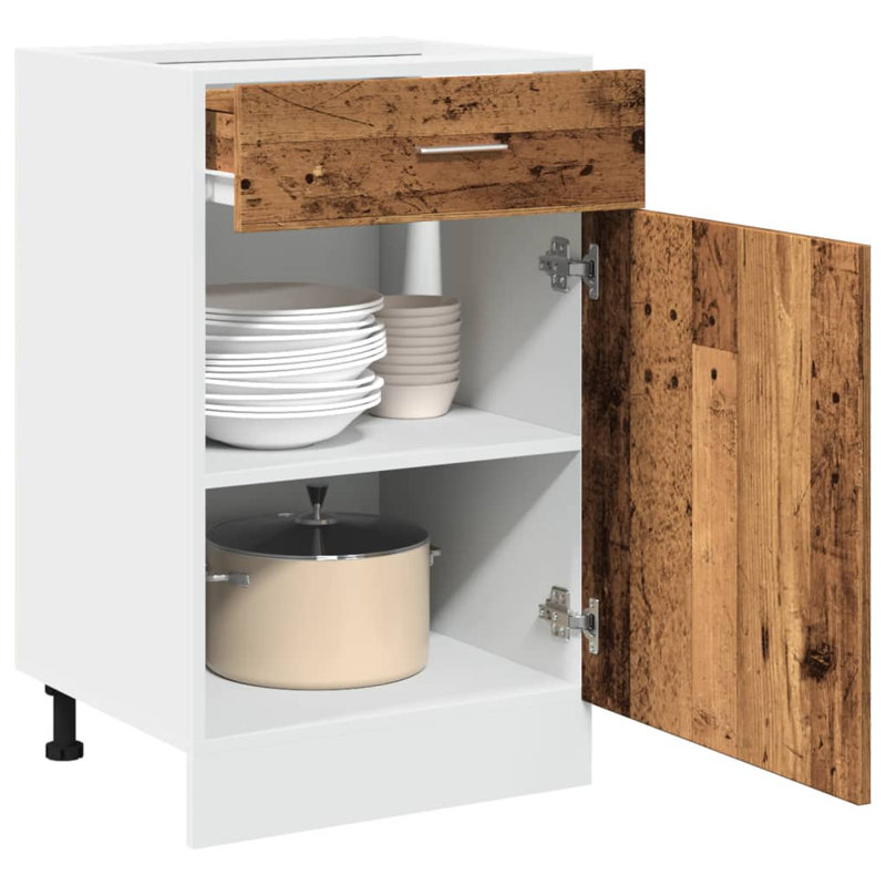Rukhsana Drawer Bottom Cabinet Lyon 50x46x81.5 cm Engineered Wood, Old Wood
