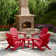Outdoor 5-Piece Adirondack Chair With Square Coffee Table Conversation Set