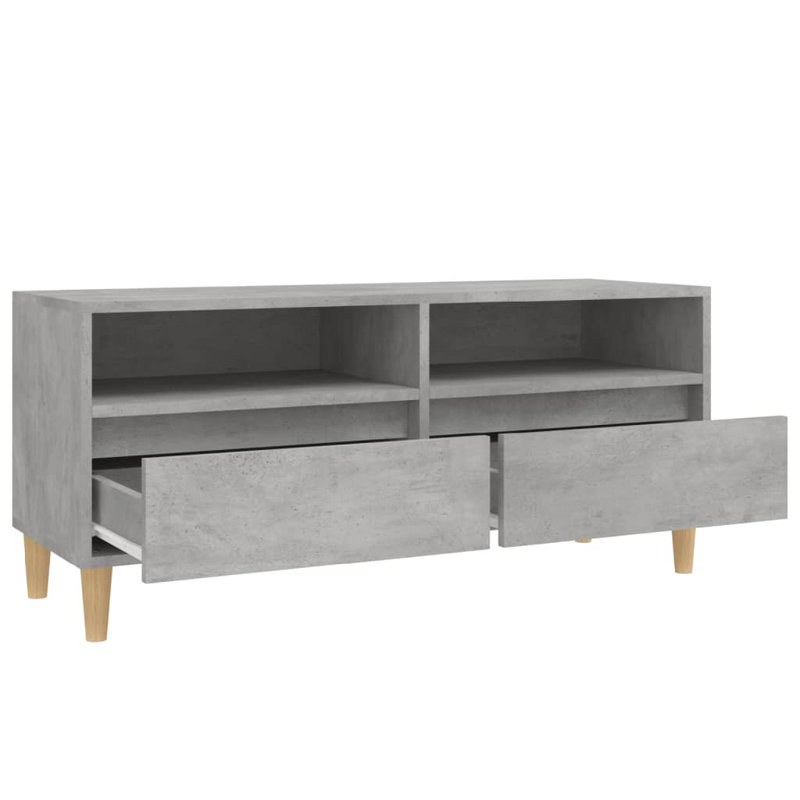 Howie TV Cabinet 100x34,5x44,5 cm Engineered Wood, Concrete Grey