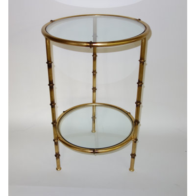 Roseann Glass Top End Table