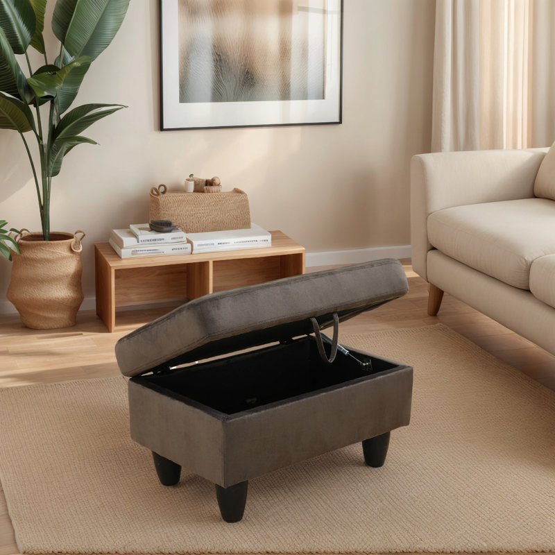Repose-pieds Claritza, Polyester brun