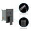 Pomme de douche double - Système de douche mural carré de 12 pouces avec valve brute, noir mat