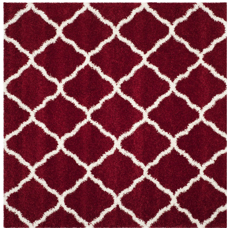 Darrold Hudson Shag Performance Geometric Rug, Square 7'