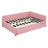 Full Size Upholstered Daybed With Trundle Sofa Bed Frame No Box Spring Needed, Linen Fabric(Pink)-304746993