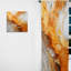 Rideau traditionnel Ries Gold and White Geode Lava IV - Velours obscurcissant - 1 panneau-84339687