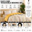 Complete Bedding Set Bliss Gold Leaves Duvet Cover, Matching Fitted Sheet & Pillowcases-135974946