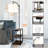59.06'' Tray Table Floor Lamp with USB & Type-C & AC Port，Modern Shelves Side Table