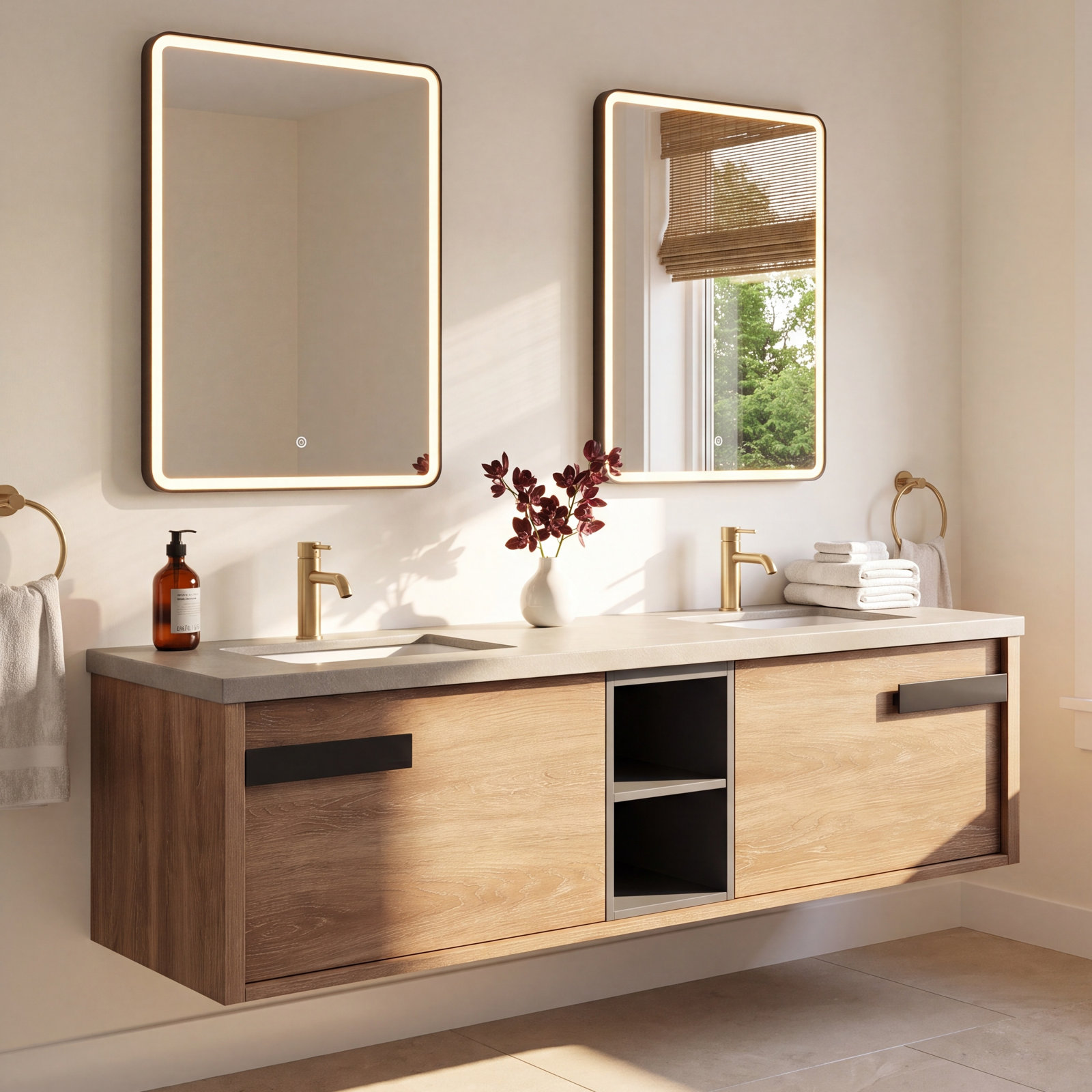 Breckan 72" Double Bathroom Vanity