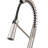 Ruvati Seneca Single Handle Pull Down Kitchen Faucet Spot Proof Stainless Steel Modern with Pre-Rinse Sprayer-114396987