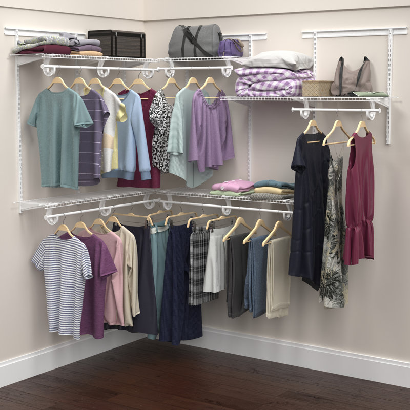 Ensemble de rangement pour garde-robe l 48 po à l 72 po ShelfTrack