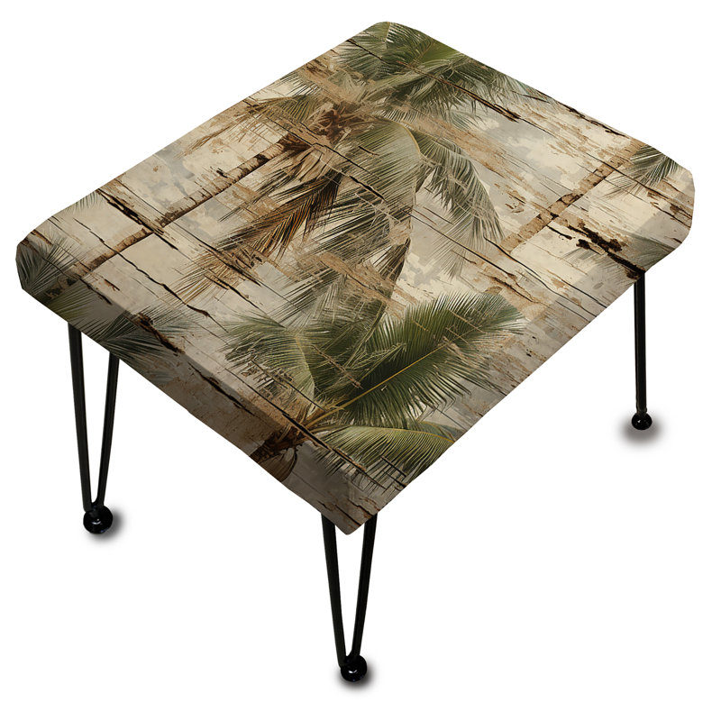 Toile flottante motif tropical - Repose-pieds rectangulaire tropical