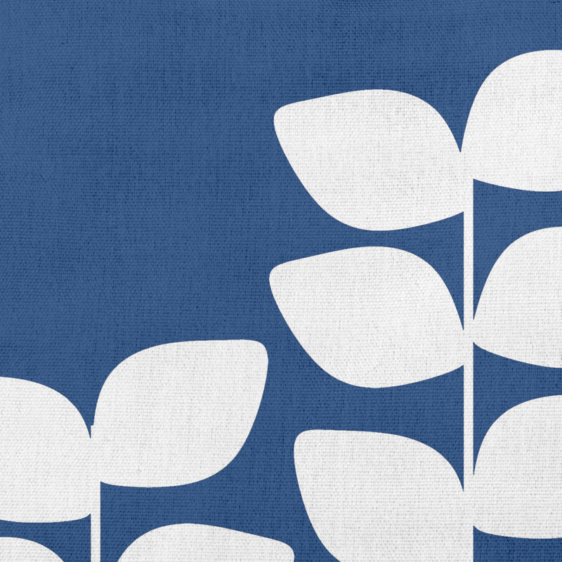 Coussin intérieur / extérieur Simple Stems, 18 po x 18 po, Bleu cobalt foncé
