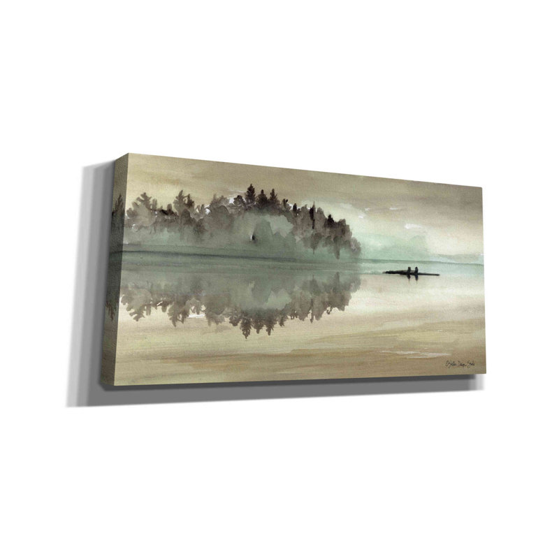 «Lake Fishing I» par Stellar Design Studio, art mural sur toile, H 30 po x l 60 po x P 1,5 po