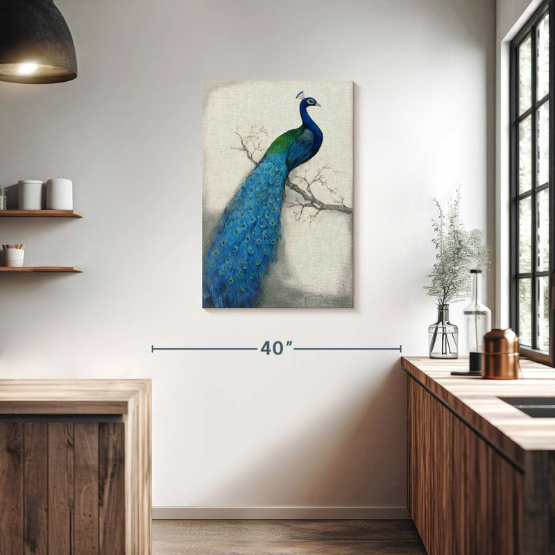 Brampt Peacock Blue I, 36" H x 24" W