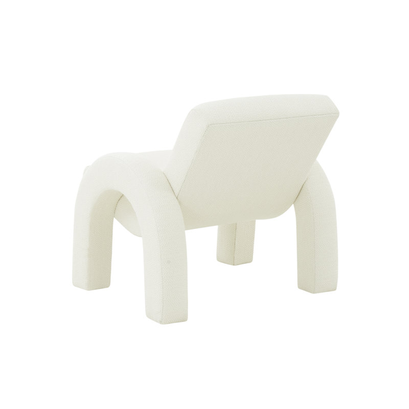 Isle Upholstered Armchair, Ivory Polyester Blend