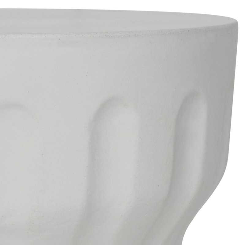 Fellsburg Stone Top End Table, Ivory