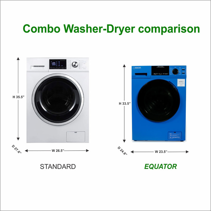 Equator All-In-One VENTED/VENTLESS Washer-Dryer 1.9cf/18lb SANITIZE 1400RPM 110V, Blue
