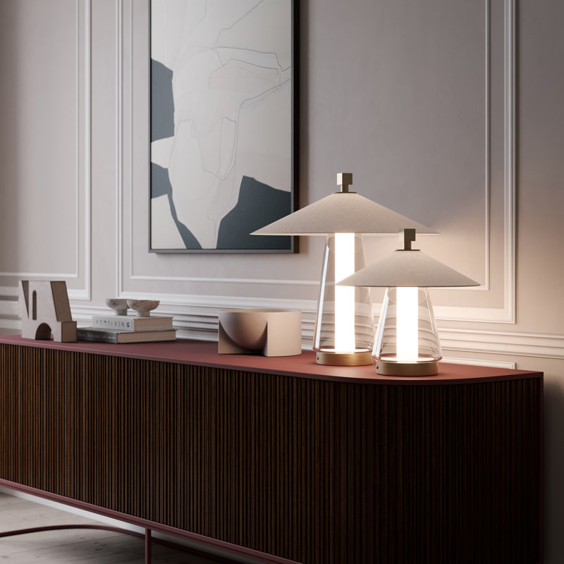 Asia Ta Bedside Lamp, 22.4" H x 19.7" W x 19.7" D