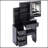 29.2" Small Size Left Bedside Cabinet Vanity Table + Cushioned Stool, 2 AC+2 USB Power Station, Hair Dryer Bracket, Extra Large Touch Control Sliding LED Mirror, Tri-Color Switching, Brightness Adjust-852697254