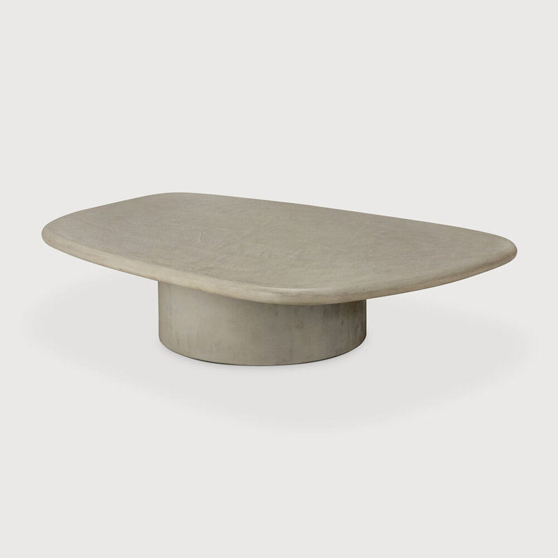 Elements outdoor coffee table - varnished concrete - Light Grey - pebble