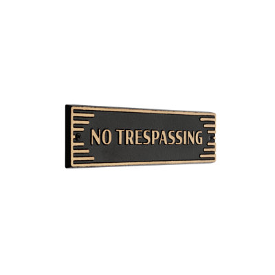 Plaque de porte de style art déco - Pas d'intrusion