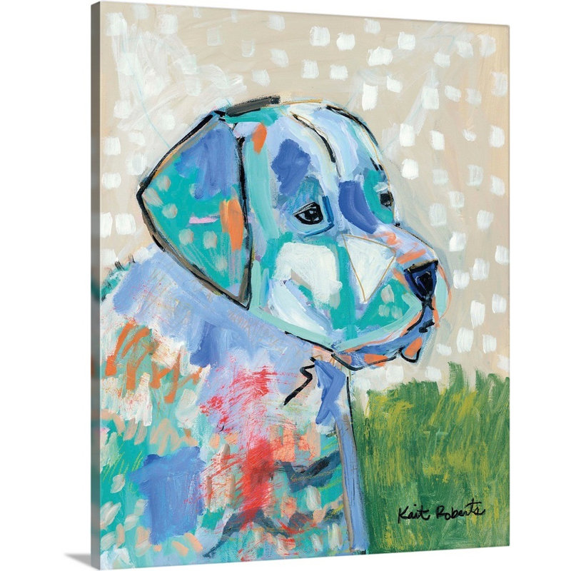 Reproduction d’art sur toile « A good boy » par Kait Roberts, Toile tendue, H 14 po x l 11 po x P 1,25 po
