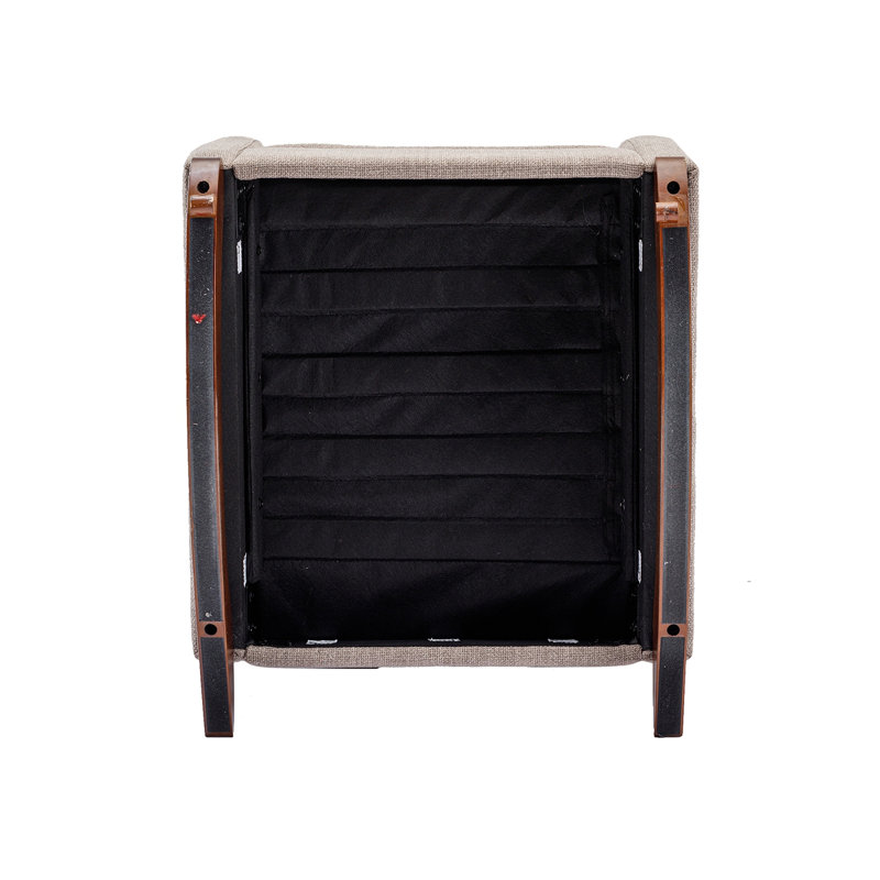 Chaise berçante à haut dossier avec siège rembourré et confortable, Chameau