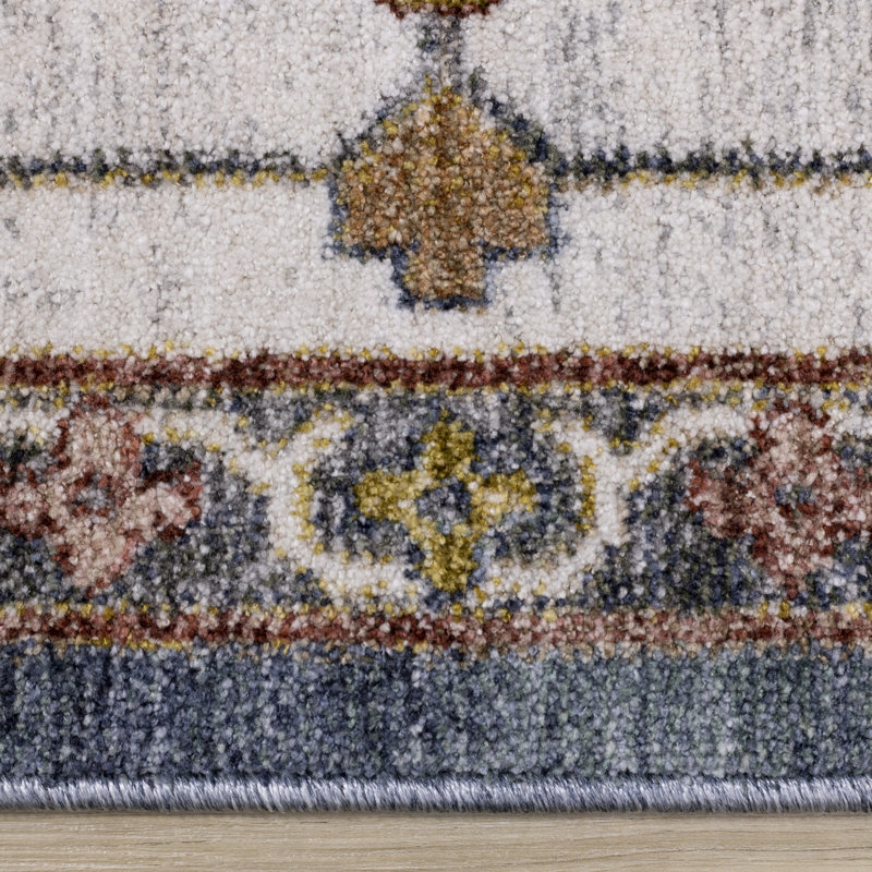 Tapis bleu Jahnya, Rectangle 7 pi 10 po x 9 pi 8 po