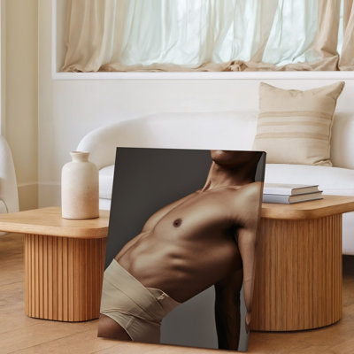 Canvas A Close Up Shot Of A Curvy Figure Showcasing Soft Wall Art Skin And Natural Body Textures Wearing A Light Beige Shapewear Canvas Wall Art