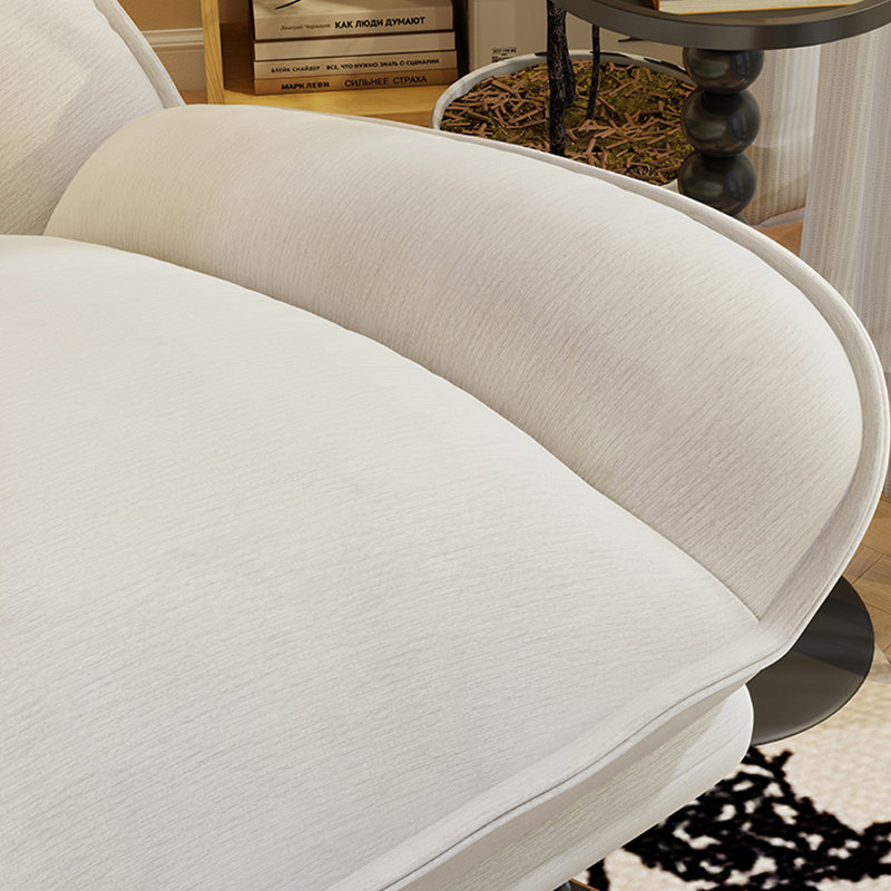 Chaise berçante de balcon avec dossier réglable, Marron foncé, Beige