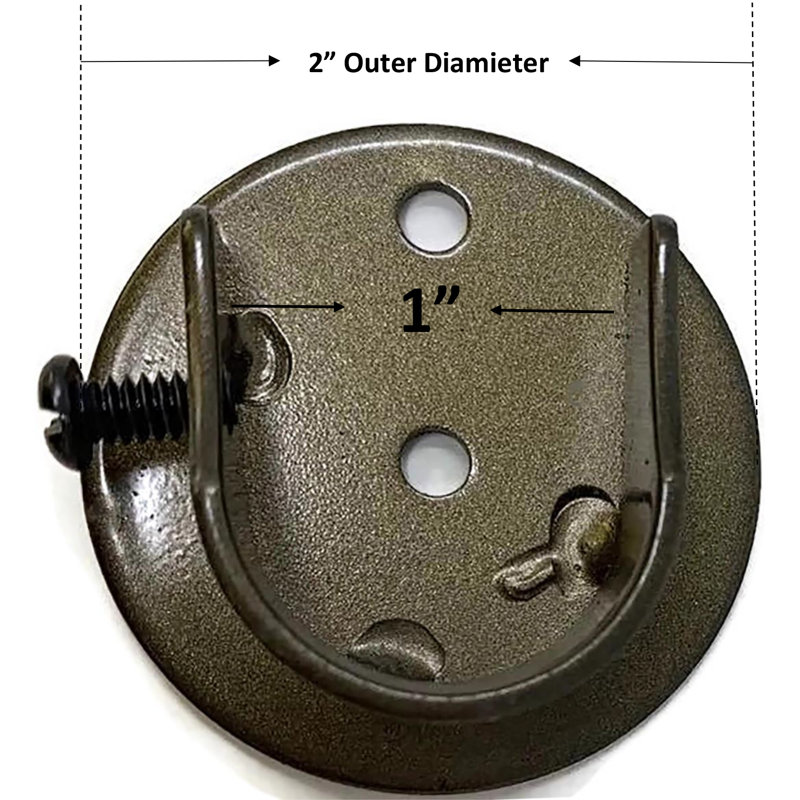 Support de fixation pour rideau intérieur Petillo, Or antique, H 1 po x l 1,6 po x P 1,6 po
