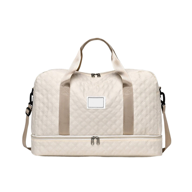 Sac à dos de sport avec compartiments séparés pour les articles secs et mouillés Sac à bandoulière pour femme, Beige