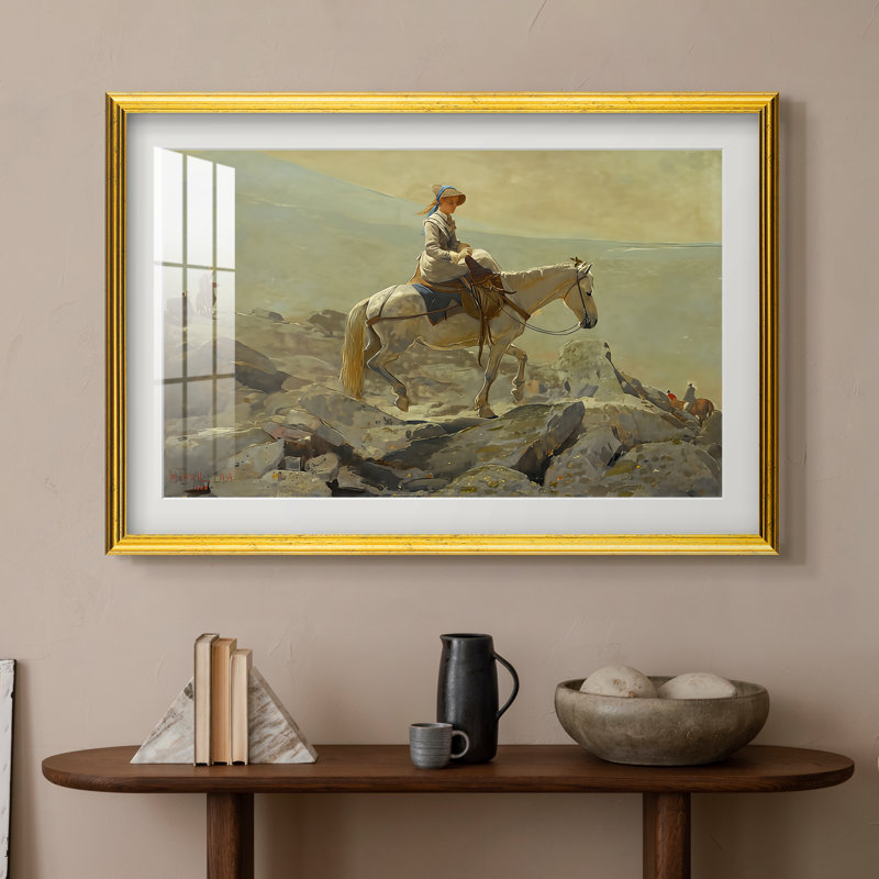 Le sentier des cavaliers, Montagnes Blanches, 1868 - Winslow Homer - Estampe encadrée sur mesure, 20x28 INNER SIZE