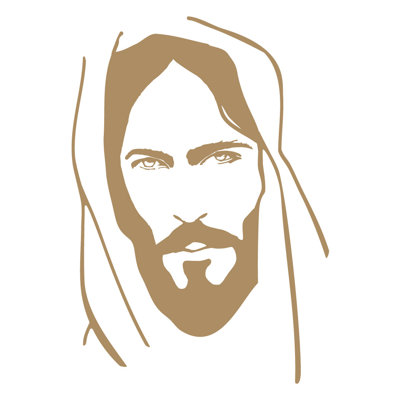 Décalcomanie murale face of jesus