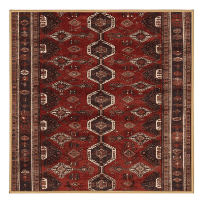 Machine Washable Turkish Brown Area Rug