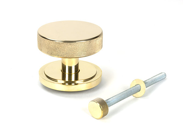 Brompton Single Dummy Door Knob, Polished Brass